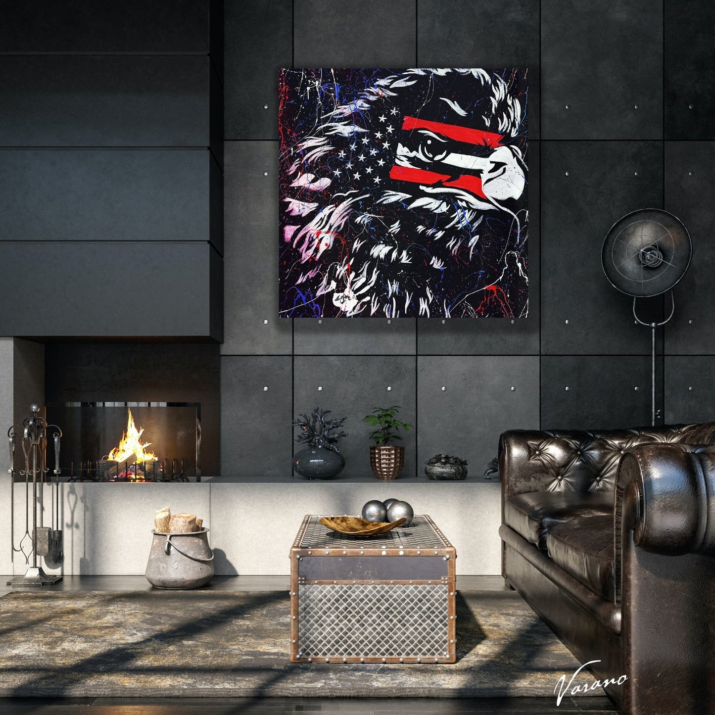 Bald Eagle American Flag Wall Art Posters, Prints, & Visual Artwork Great American Syndicate 